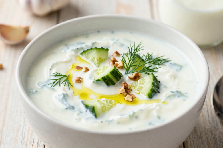 Tarator: Sopa Fria Búlgara de Iogurte e Pepino 1 Tarator: Sopa Fria Búlgara de Iogurte e Pepino