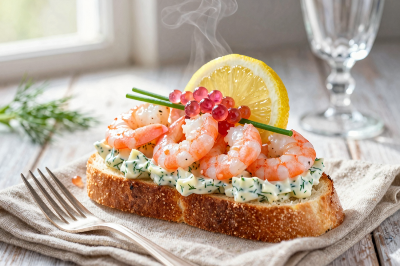 Toast Skagen: O Clássico Aperitivo Sueco de Camarão