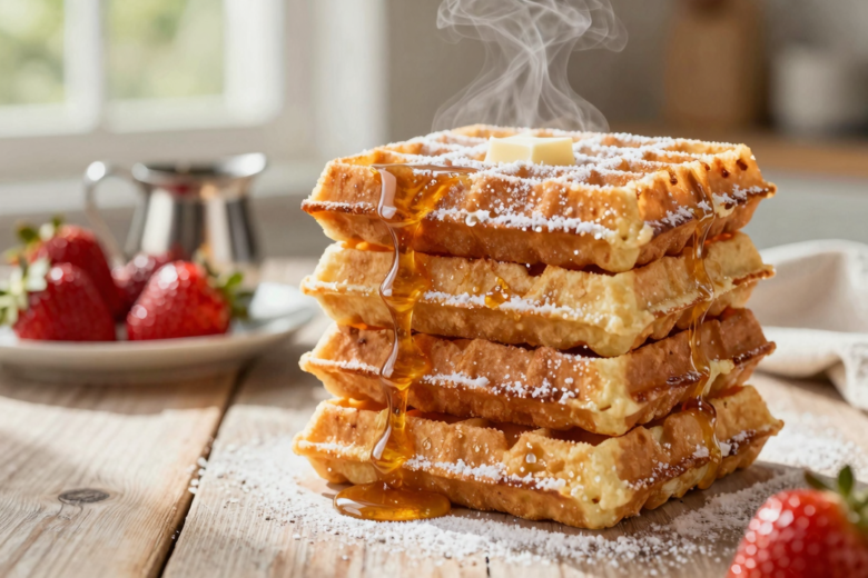 Waffles Belgas Clássicos: Leves, Crocantes e Aerados