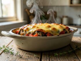 Beringela Recheada Gratinada ao Forno