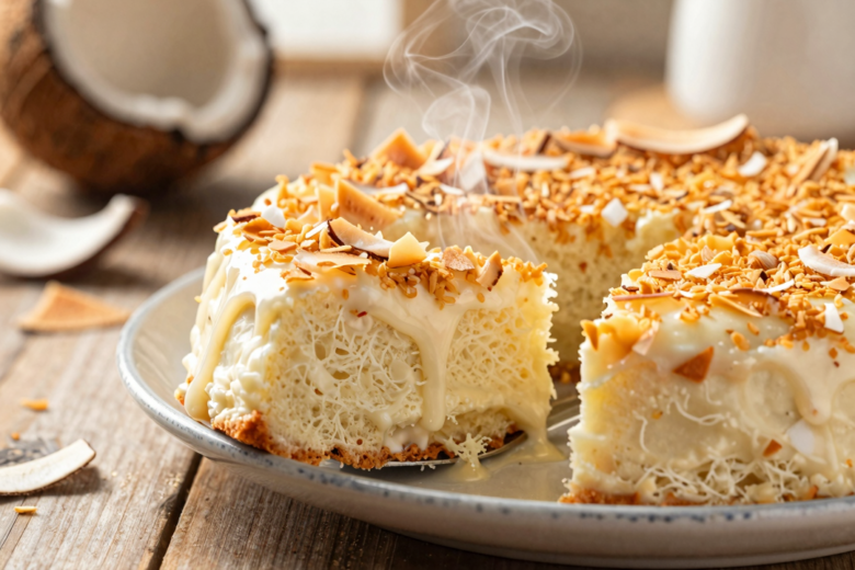 Bolo de Aipim Cremoso com Coco 1 Bolo de Aipim Cremoso com Coco