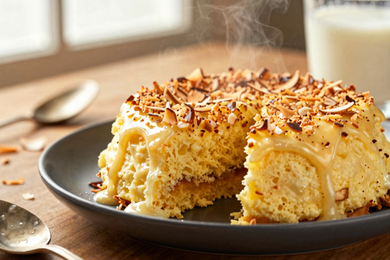 Bolo de Aipim Cremoso com Coco