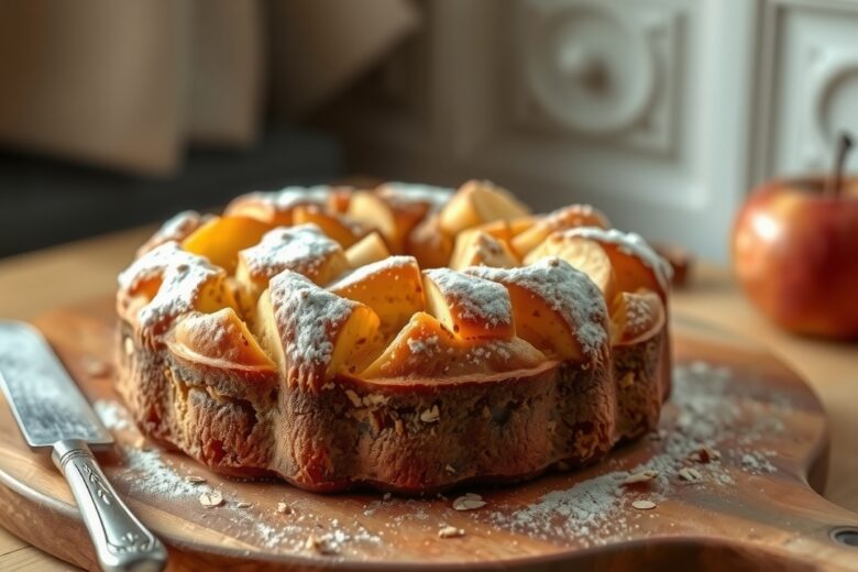 Bolo de Maçã Fofinho com Farinha de Aveia