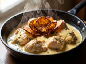 Frango Cremoso com Banana da Terra Assada 18 Frango Cremoso com Banana da Terra Assada