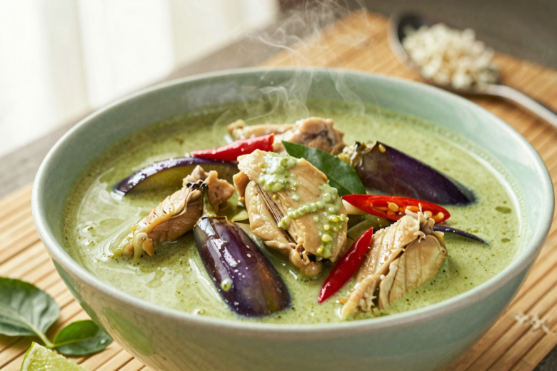 Gaeng Keow Wan Gai (Curry Verde Tailandês de Frango)