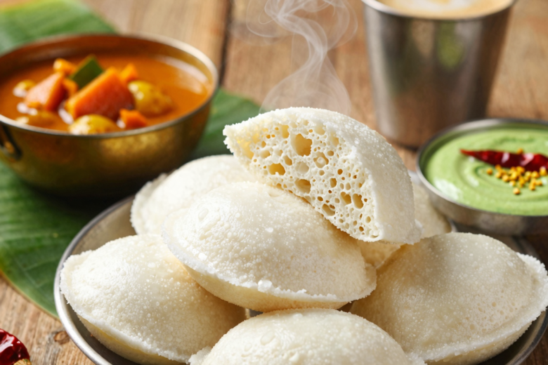 Idli: Bolinhos Indianos de Arroz e Lentilha no Vapor 1 Idli: Bolinhos Indianos de Arroz e Lentilha no Vapor