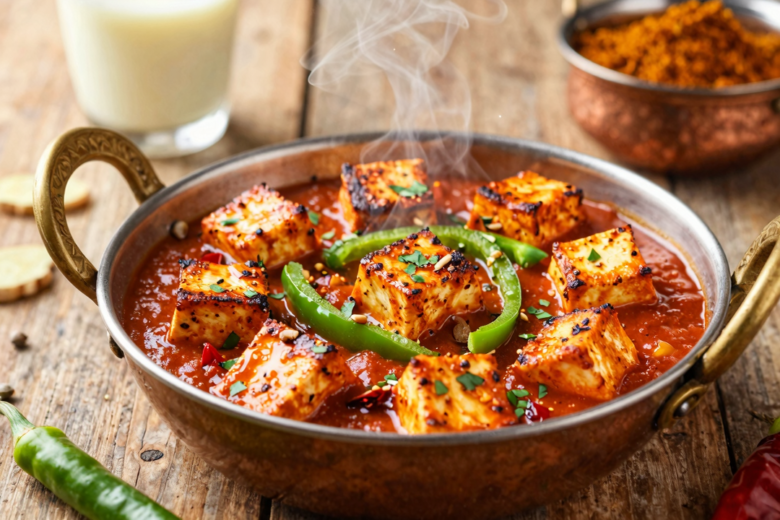 Kadai Paneer Autêntico: Receita Indiana Clássica com Especiarias Frescas 1 Kadai Paneer Autêntico: Receita Indiana Clássica com Especiarias Frescas