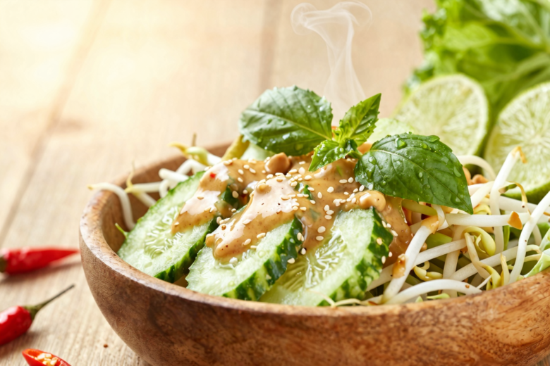 Karedok: Salada Crua Indonésia com Molho de Amendoim Picante 1 Karedok: Salada Crua Indonésia com Molho de Amendoim Picante