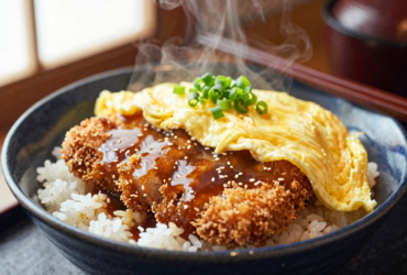 Katsudon Clássico: Tigela Japonesa de Porco Empanado com Ovo e Molho Umami