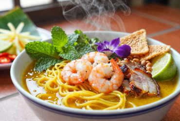 Mi Quang Autêntico: Sopa de Macarrão de Cúrcuma do Vietnã Central