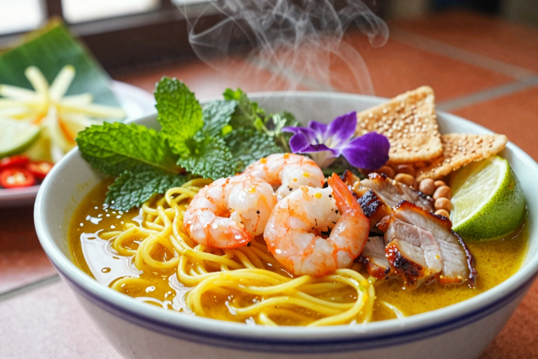 Mi Quang Autêntico: Sopa de Macarrão de Cúrcuma do Vietnã Central