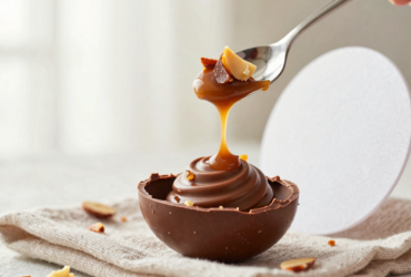 Ovo de Páscoa de Colher com Recheio Cremoso de Brigadeiro de Amendocrem