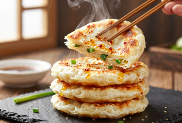 Panquecas Chinesas de Cebolinha (Scallion Pancakes - Cong You Bing)