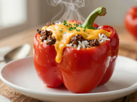 Pimentão Recheado Clássico com Carne e Arroz