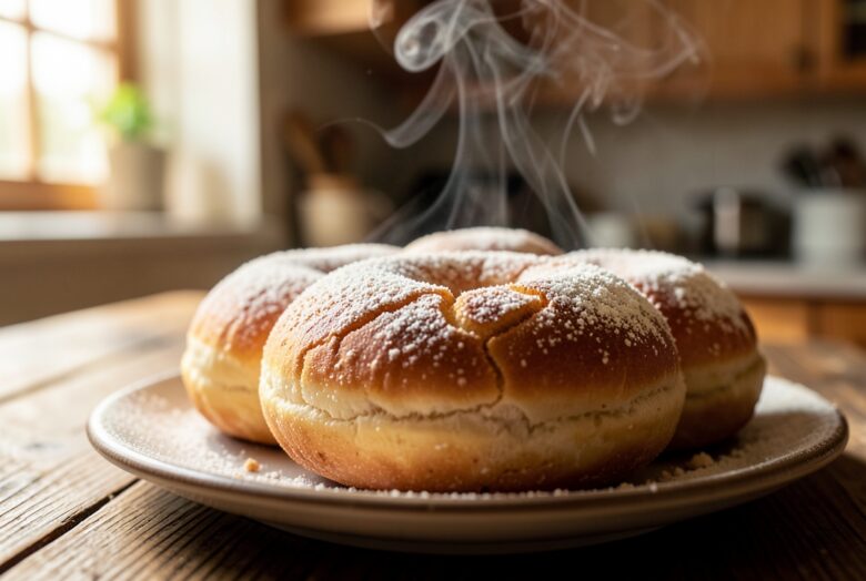 Rosquinha Caseira Fofinha Tradicional com Cobertura de Açúcar e Canela