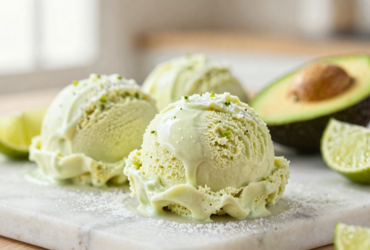 Sorvete Cremoso de Abacate Caseiro Sem Sorveteira