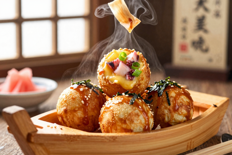 Takoyaki: Bolinhos Japoneses de Polvo Crocantes por Fora e Cremosos por Dentro