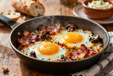 Ovos Rotos com Bacon e Cogumelos: Um Clássico Espanhol Reinventado