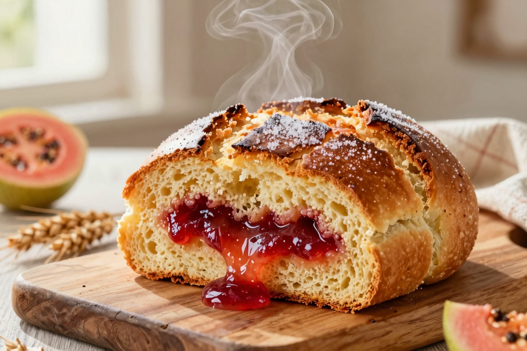 Pão Cuca com Recheio de Goiabada: Tradição Alemã com Toque Brasileiro