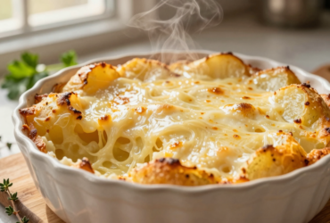 Batata Cremosa Gratinada com Requeijão e Queijo: Acompanhamento Perfeito