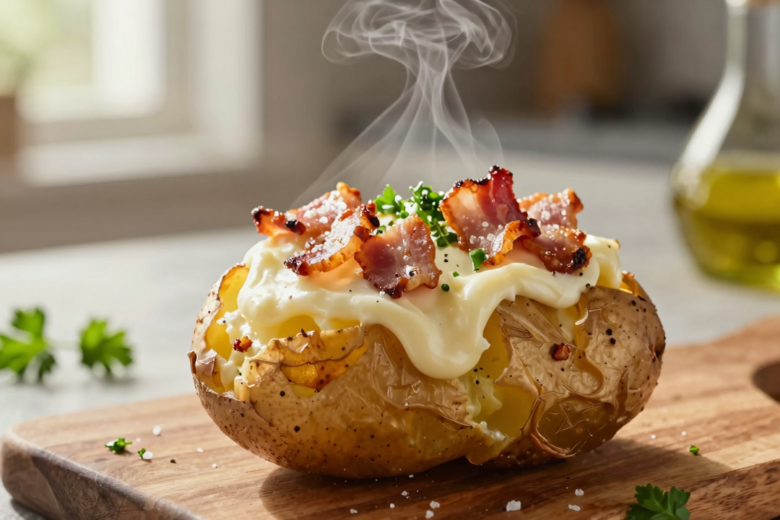 Batata Recheada Cremosa com Bacon e Requeijão: Receita Clássica e Fácil 1 Batata Recheada Cremosa com Bacon e Requeijão: Receita Clássica e Fácil