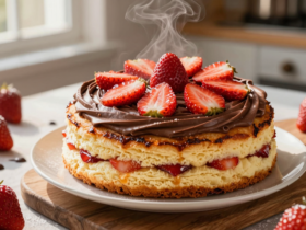Bolo de Morango com Brigadeiro Gourmet e Fofinho