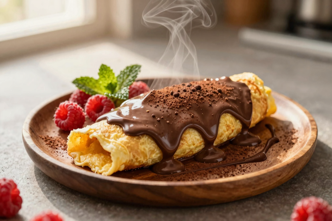 Omelete de Chocolate Cremosa e Fácil: Uma Delícia para o Café da Manhã ou Sobremesa