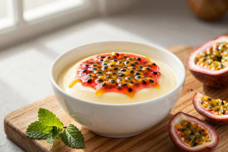 Sobremesa Cremosa de Maracujá: Mousse Clássico Brasileiro com Calda