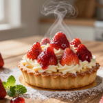 Torta de Morango Clássica com Creme Patisserie e Geleia de Brilho