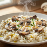 Arroz Cremoso com Cogumelos Frescos: Uma Receita Vegetariana Reconfortante