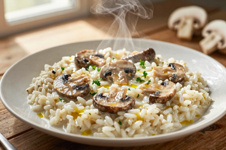 Arroz Cremoso com Cogumelos Frescos: Uma Receita Vegetariana Reconfortante 1 Arroz Cremoso com Cogumelos Frescos: Uma Receita Vegetariana Reconfortante