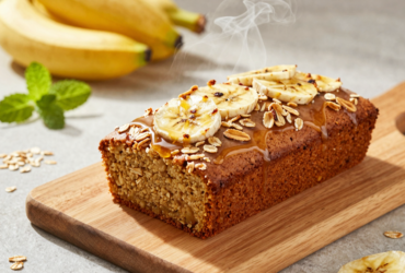 Bolo Saudável de Banana e Aveia: Sem Glúten, Sem Açúcar e Sem Trigo