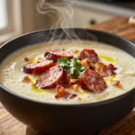 Caldinho de Mandioca Cremoso com Bacon e Calabresa: Sabor e Tradição Brasileira