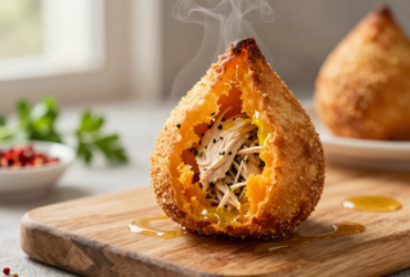 Coxinha Saudável de Frango com Massa de Batata-Doce Assada e Nutritiva 18 Coxinha Saudável de Frango com Massa de Batata-Doce Assada e Nutritiva