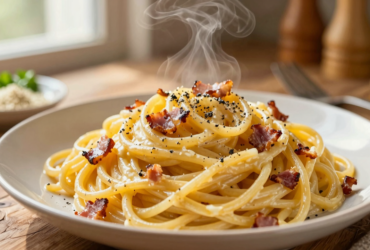Espaguete à Carbonara Autêntico: Receita Original Italiana Cremosa e Deliciosa 3 Espaguete à Carbonara Autêntico: Receita Original Italiana Cremosa e Deliciosa