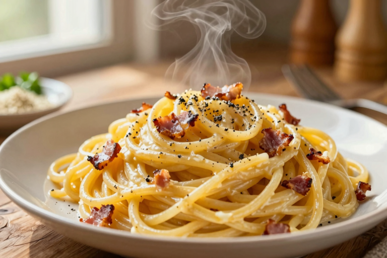 Espaguete à Carbonara Autêntico: Receita Original Italiana Cremosa e Deliciosa