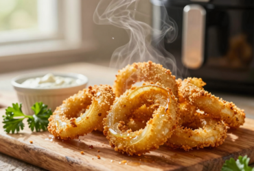 Anéis de Cebola Empanada Crocante na Airfryer: Petisco Saudável e Saboroso