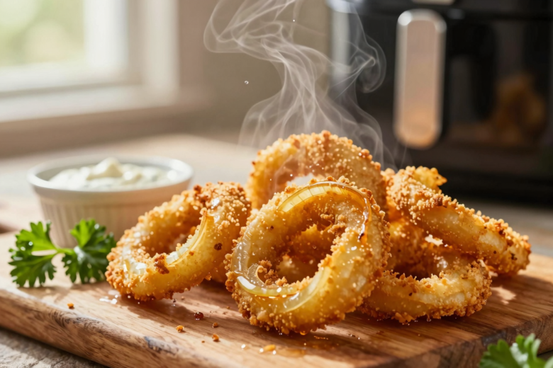 Anéis de Cebola Empanada Crocante na Airfryer: Petisco Saudável e Saboroso 1 Anéis de Cebola Empanada Crocante na Airfryer: Petisco Saudável e Saboroso