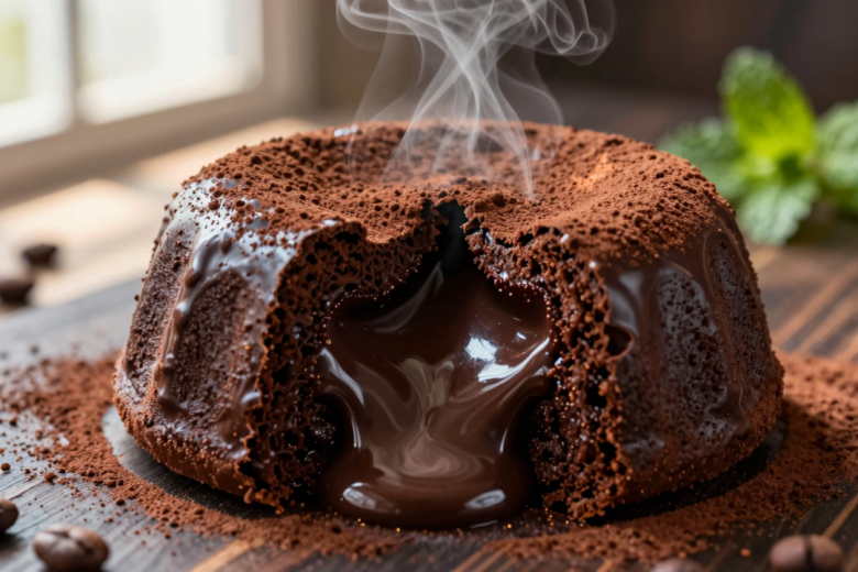 Bolo Vulcão de Chocolate com Lava Cremosa Irresistível