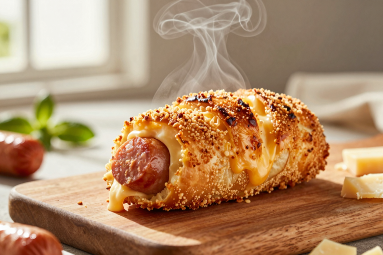 Enroladinho na Airfryer: Salsicha e Queijo Crocantes e Saborosos 1 Enroladinho na Airfryer: Salsicha e Queijo Crocantes e Saborosos