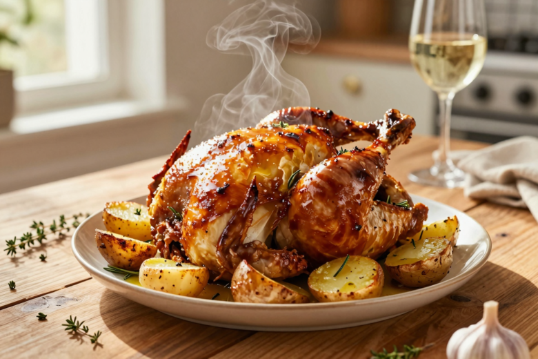 Frango Assado com Batatas: A Receita Clássica e Irresistível para o Almoço de Domingo