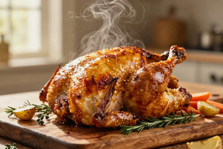 Frango Assado Crocante: O Segredo para uma Pele Dourada e Carne Suculenta