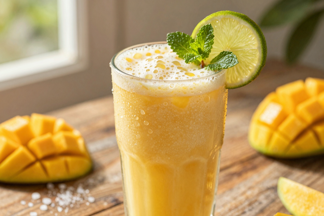 Limonada Alemã Cremosa com Manga: Refrescância Tropical 1 Limonada Alemã Cremosa com Manga: Refrescância Tropical
