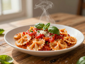 Massa Farfalle ao Molho de Tomate Fresco e Manjericão: Receita Clássica Italiana