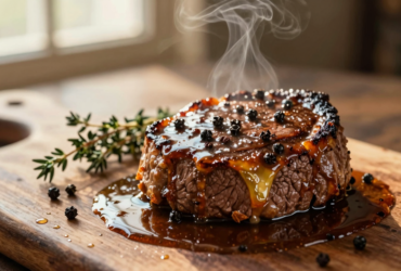 Medalhão de Filé Mignon ao Molho Poivre na Frigideira: Receita Clássica Francesa