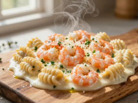 Nhoque Cremoso com Molho Branco de Camarão: Sabor da Tradição Italiana
