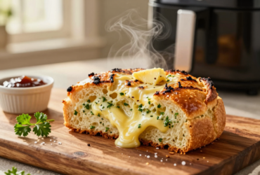 Pão de Alho Cremoso e Rápido na Airfryer: Sabor de Churrasco em Minutos
