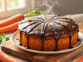 Bolo de Cenoura Rápido e Fofinho na Airfryer com Cobertura de Chocolate
