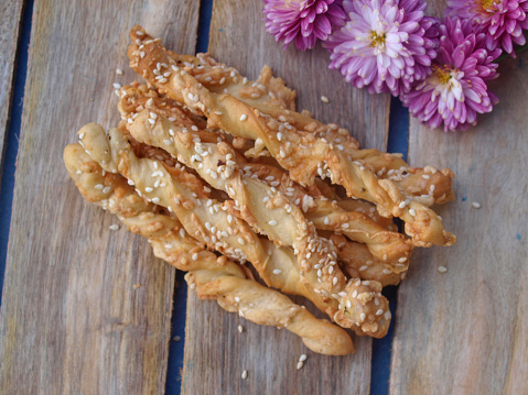 Homemade Cheesy Breadsticks 1 Palitinhos salgados de queijo