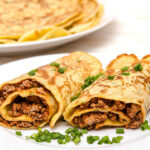 Panqueca com carne moída